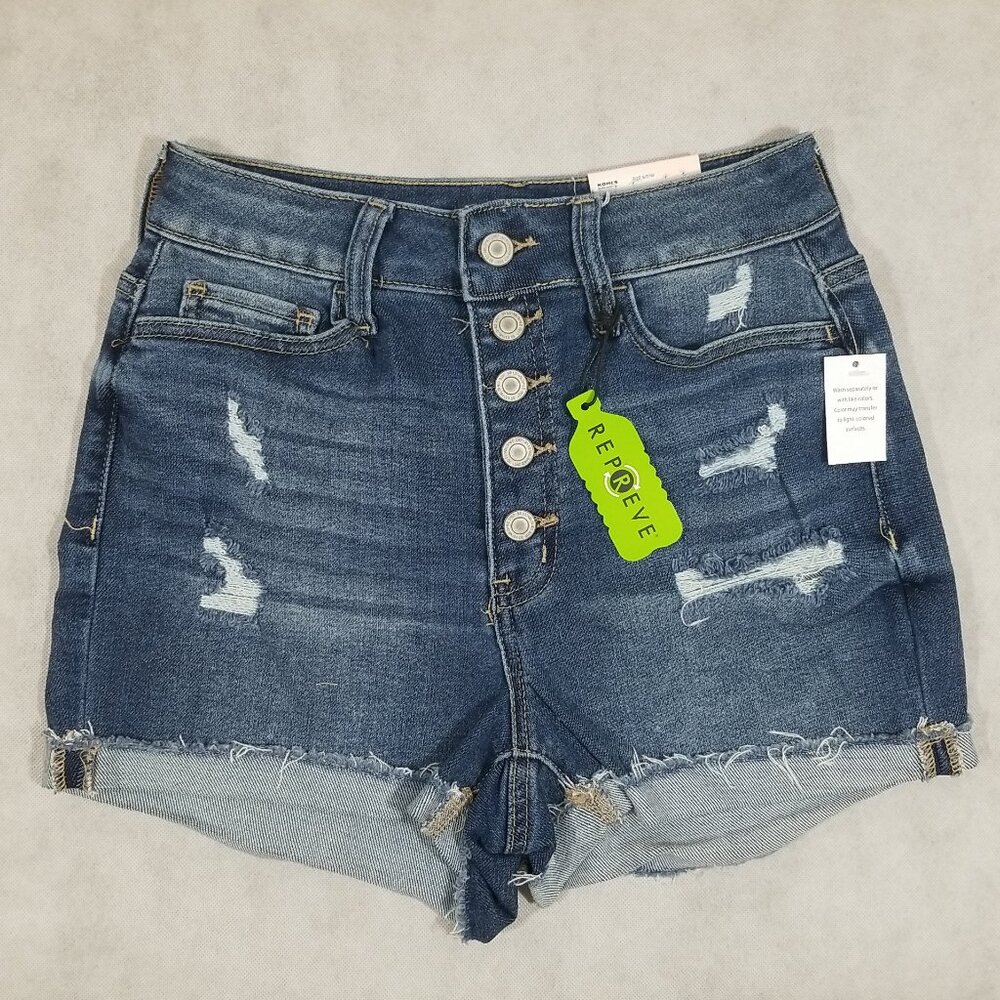 So Jeans Shorts Womens Size 5 Junior Denim Shortie Cut Off Distressed Jean NEW